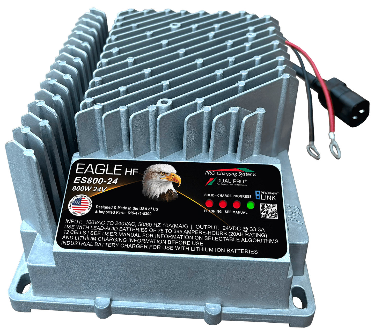 EAGLE HF ES800 24V W/ RING TERMINALS - 3' AC