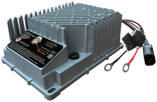 EAGLE HF ES800 24V W/ RING TERMINALS - INLINE BLADE FUSES - 3' AC - MARINE CHARGER
